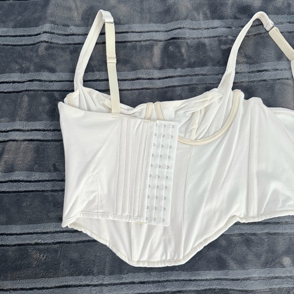 Skims Cotton Corset Top - Marble - Picture 4 of 5